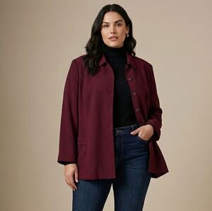 Maggie Barnes Burgundy Jacket